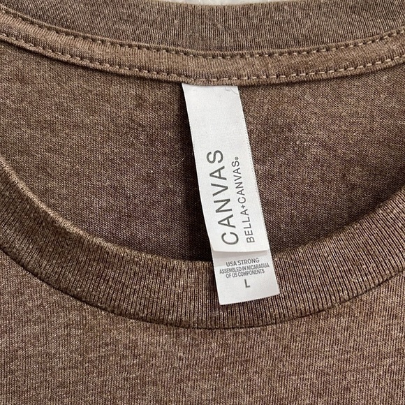 Leopard Hat Vintage Retro Santa graphic tee SIZE Large Brown Short Sleeve - Picture 4 of 6